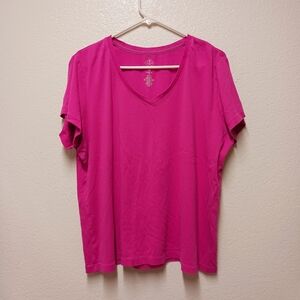 St. Johns Bay Pink Vneck T-shirt